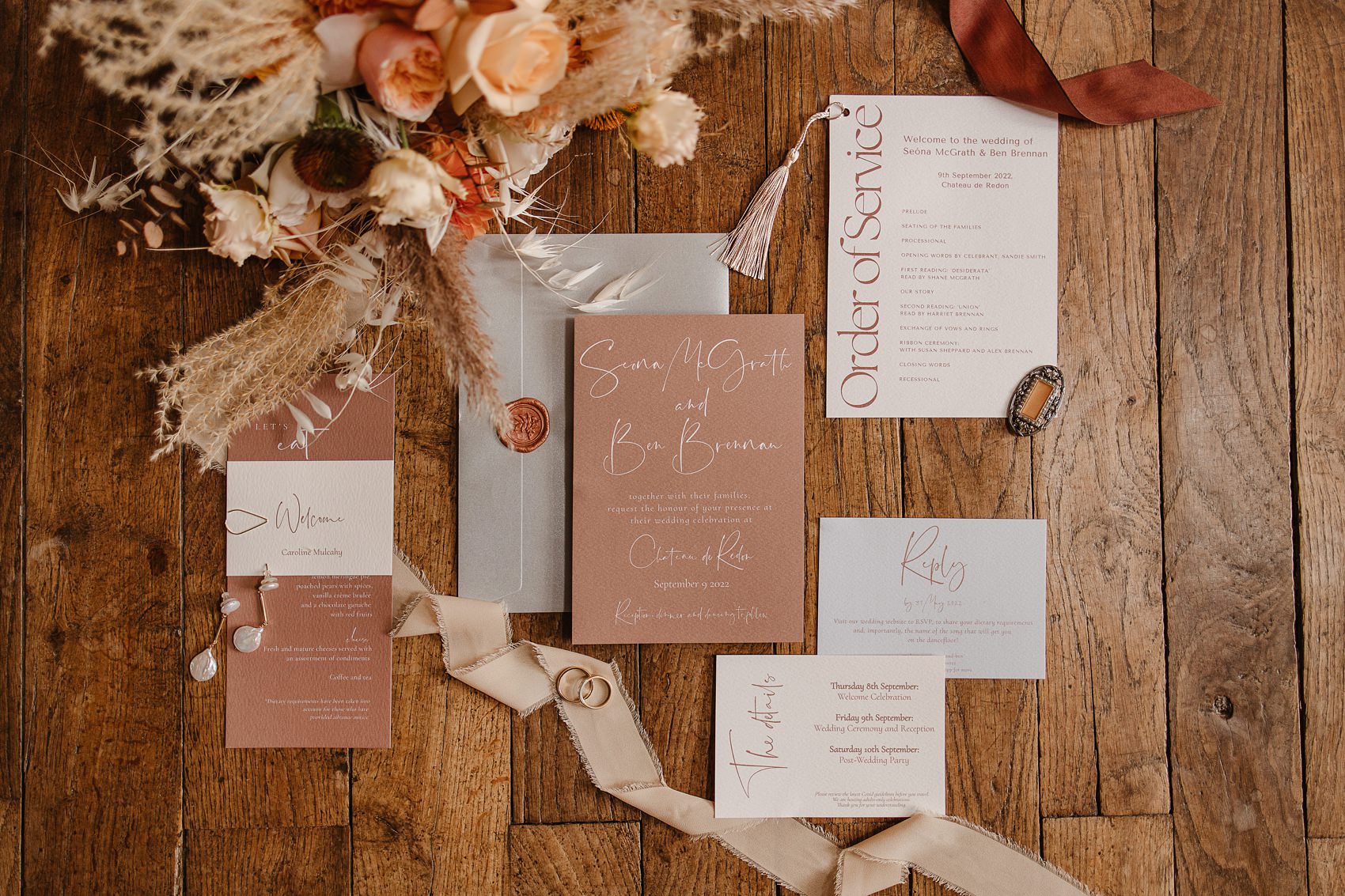 Wedding Stationery at Chateau Redon by Jade Sequeval Photographer