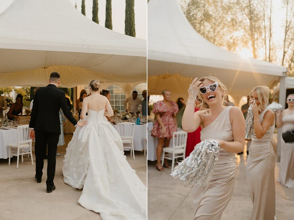 Reception tables at Domaine d'Essendieras by Jade Sequeval French Photographer