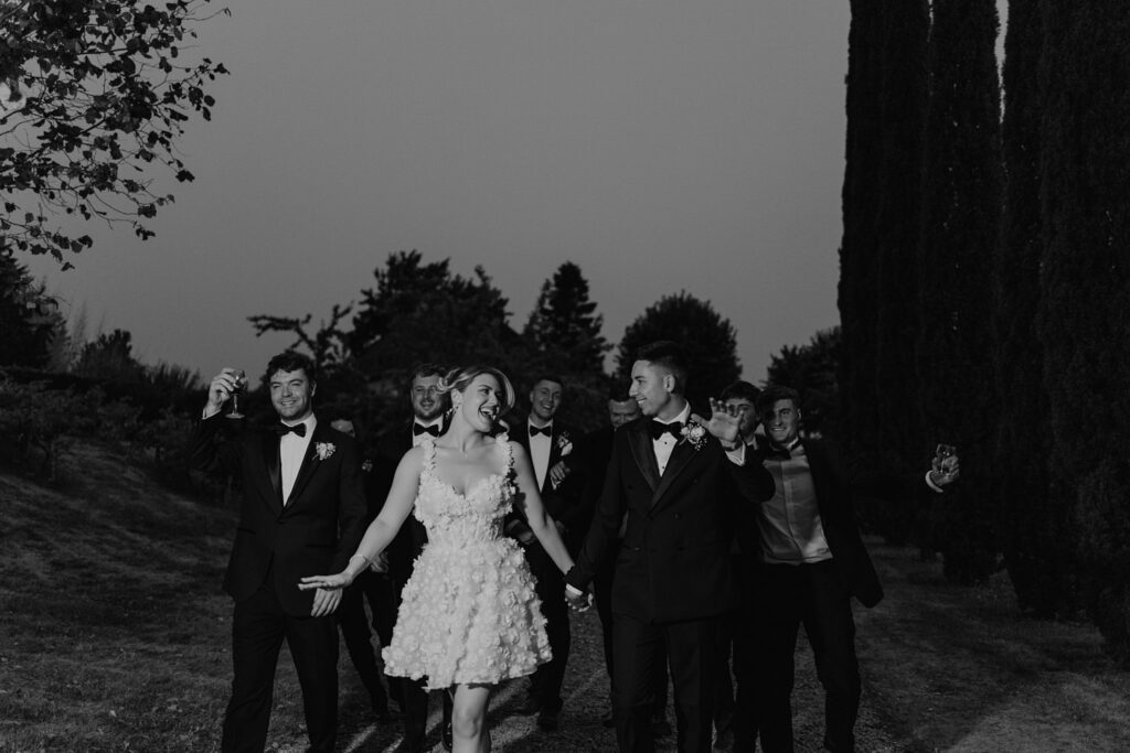 Throwing wedding party at Domaine d'Essendieras by Jade Sequeval French Photographer