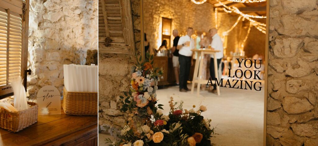 Wedding details at Chateau de Malliac - photo by Jade Sequeval wedding Photographer in South West France