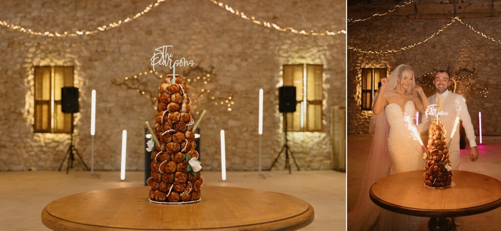 Reception at Chateau de Malliac's Barn - photo by Jade Sequeval wedding Photographer in South West France