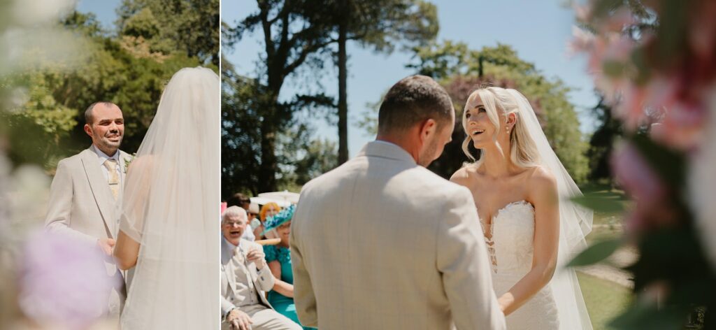 Exchanging vows at Chateau de Malliac - photo by Jade Sequeval wedding Photographer in South West France