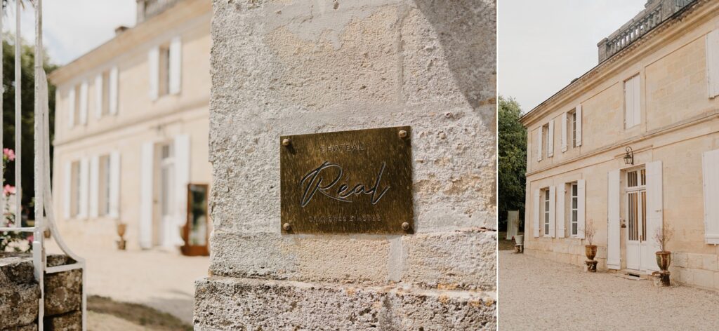 Entrée du Chateau de réal dans le Médoc près de Bordeaux