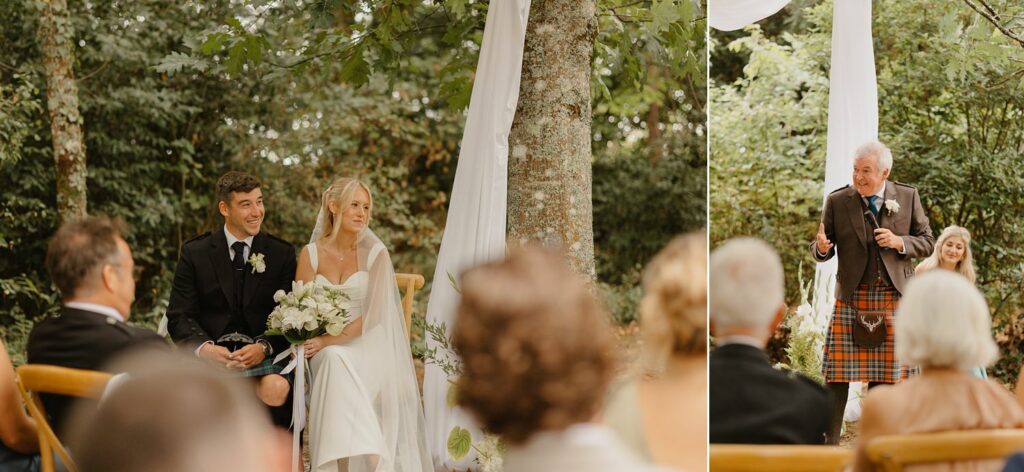 Scottish blessings during a wedding at Chateau Réal - photo by Jade Sequeval wedding Photographer in Bordeaux